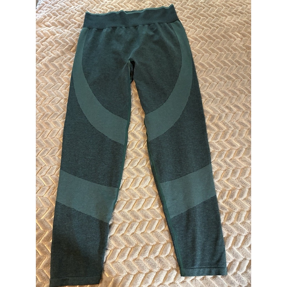 Victoria Secret Pink Seamless Green Workout Pants Large Leggings Logo 2019